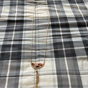 Elegant Gold and Purple Pendant Necklace